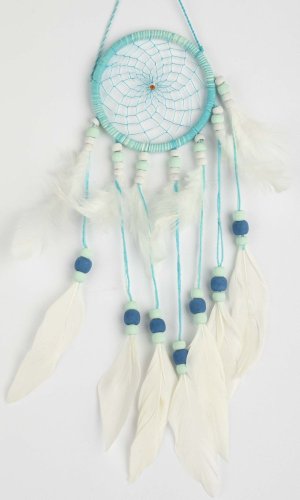 Lapač snů BEADS světle modrá / délka 30 cm