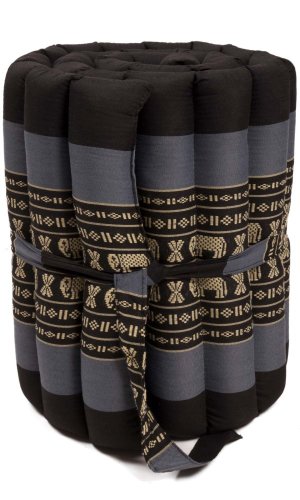 Futon ELEPHANT rolowany / szerokość 40 cm / niebiesko-czarny