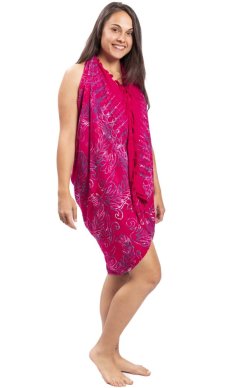 Sarong BALI BATIK červený VI.