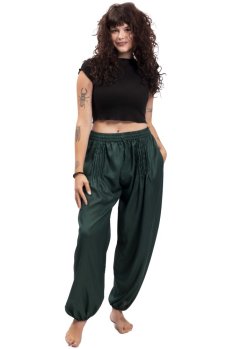 Dámske nohavice HAVA tmavo zelené