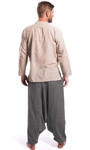 Harémové kalhoty / Sultánky CLASSIC světle šedé