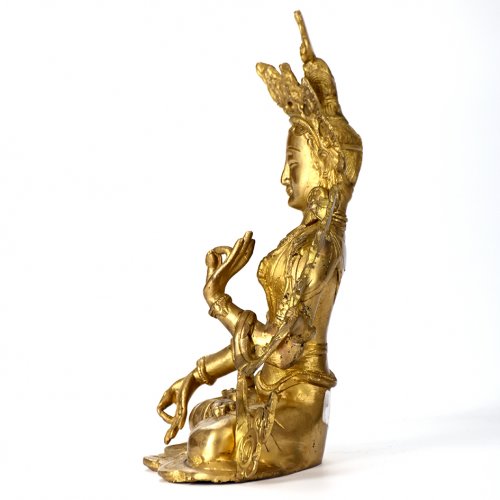 Kovová socha TARA zlatá ↑27 cm