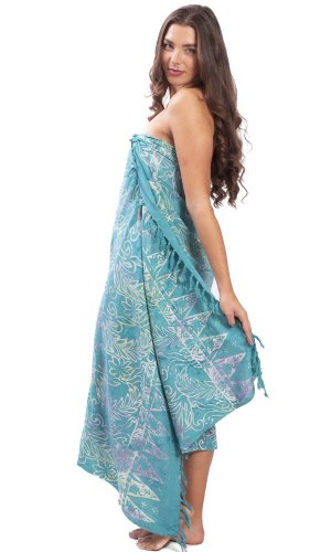 Sarong BALI BATIK tyrkysový IV.