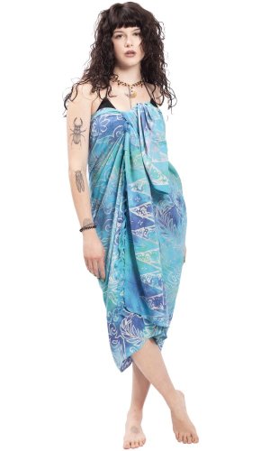 Sarong BALI BATIK modrý III.