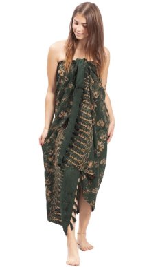 Sarong BALI BATIK zelený XIV.