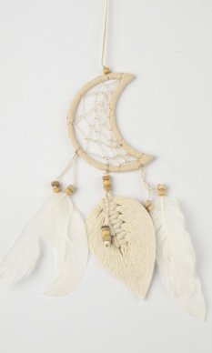 Lapač snů MOON béžová/ délka 20cm