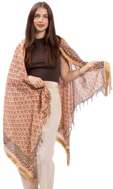 Sarong / szalik JALA / ornament bordowy III.