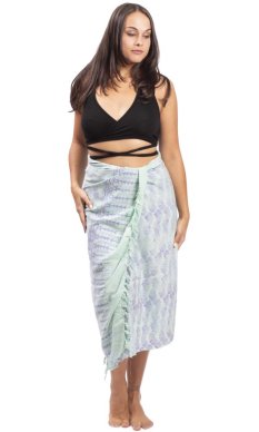 Sarong BALI BATIK zielony XXI.