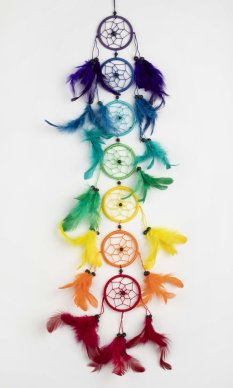 Lapač snů CHAKRAS / délka 60 cm