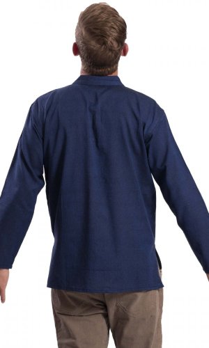 Koszula indyjska / ETNO KURTA ciemno niebieska - Rozmiar: M