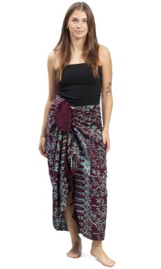 Sarong BALI BATIK brązowy VII.