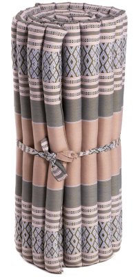 Futon rolovací / šířka 80 cm / oranžovo-zelený