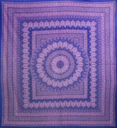 Mandala velká YANTRA modro-růžová I.