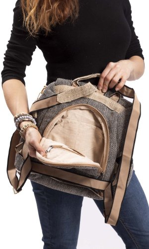 Batoh 2v1 VANYA černo-bílý II.