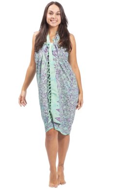 Sarong BALI BATIK zielony XIX.