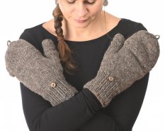 Vlnené prezliekacie rukavice šedé