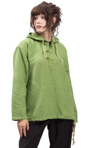 Bluza unisex z kapturem RAHUL WAFLAR czielony II.