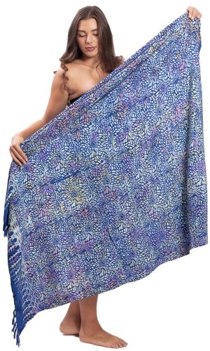 Sarong BALI BATIK modrý I.