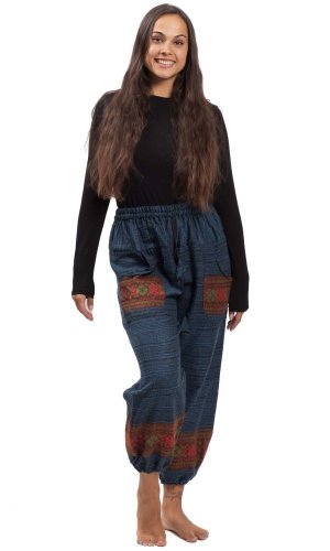 Teplé kalhoty BIHAR FIT modré