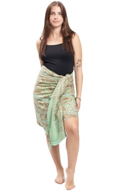 Sarong BALI BATIK světle zelený VIII.