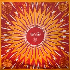 Mandala duża SUN czerwono-pomarańczowa