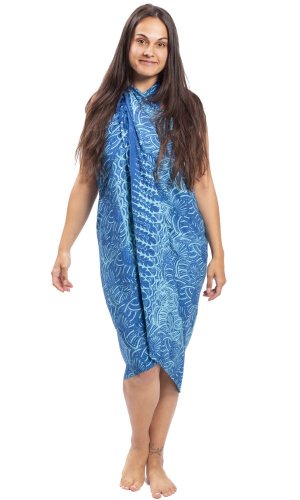 Sarong BALI BATIK niebieski IX.