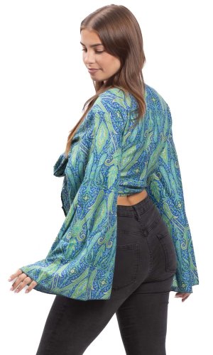 Bolero GITA z długim rękawem niebieskie III.