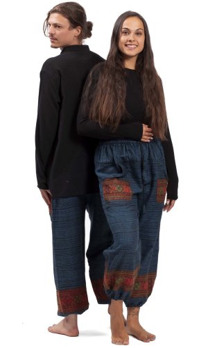 Teplé kalhoty BIHAR FIT modré