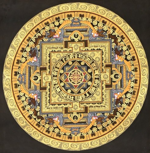 Malovaný obraz THANGKA 67x88 cm