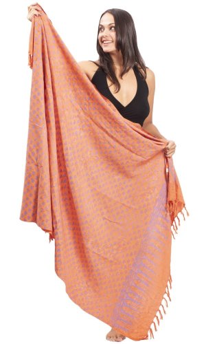 Sarong BALI BATIK pomarańczowy X.