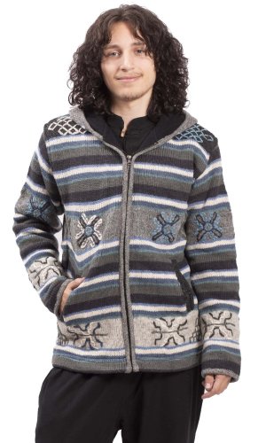 Kurtka dzianinowa BHUTAN szary - Rozmiar: XL