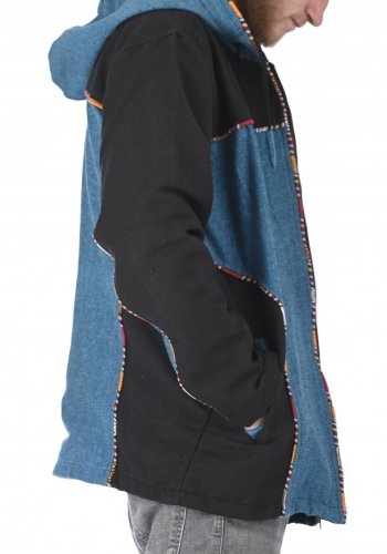 Bunda s kapucí Praja modro-černá