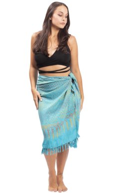 Sarong BALI BATIK modrý XXI.