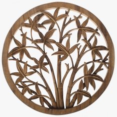 Dřevěná nástěnná dekorace BAMBUS natural ø 40 cm