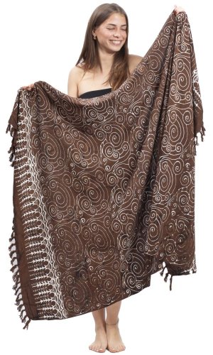 Sarong BALI BATIK brązowy II.