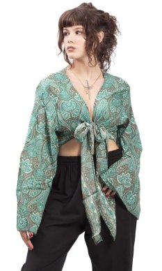 Bolero GITA z długim rękawem zielone I.