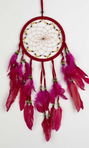 Łapacz snów BEADS czerwony/ długość 45 cm