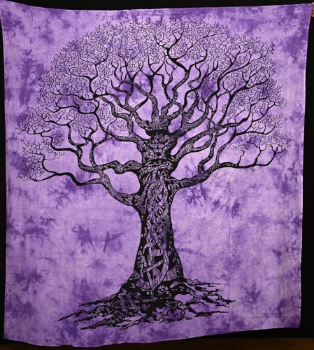 Mandala velká/strom fialová