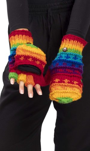 Vlněné převlékací rukavice RAINBOW II.