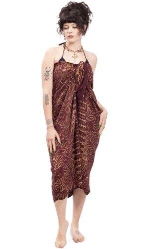 Sarong BALI BATIK bordó II.
