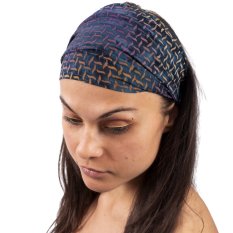 Čelenka BALI BATIK tmavě modrá V.