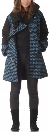 Dámsky kabát Sunita modrý - Veľkosť: XL
