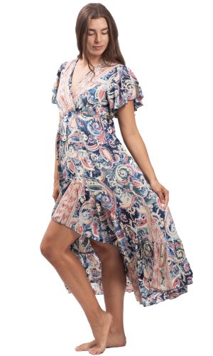 Dámské šaty dlouhé SNEHA modré I.