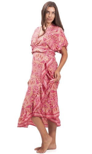 Sukienka kopertowa MAYA różowa I.