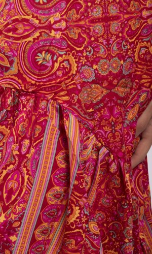 Dámské šaty dlouhé SNEHA červené III.