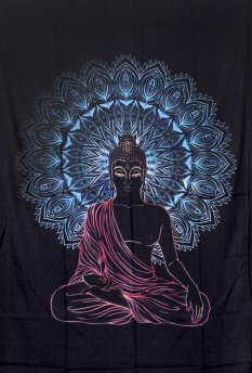 Mandala malá Budha ružovo-modrá