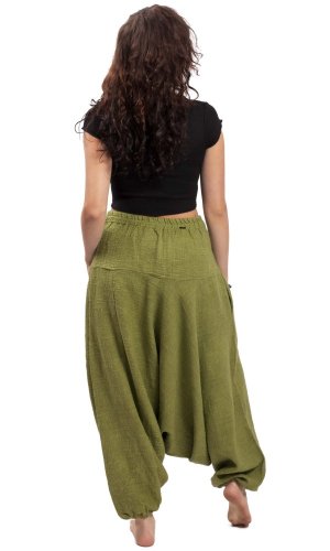 Harémové kalhoty / Sultánky KHADAR zelené
