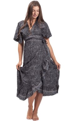 Sukienka kopertowa MAYA szara I.