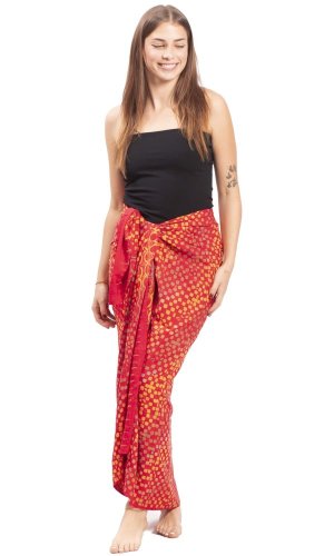 Sarong BALI BATIK czerwony XIV.