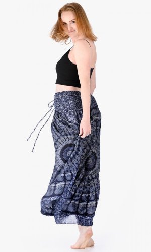 Długa spódnica / sukienka Mandala granatowa